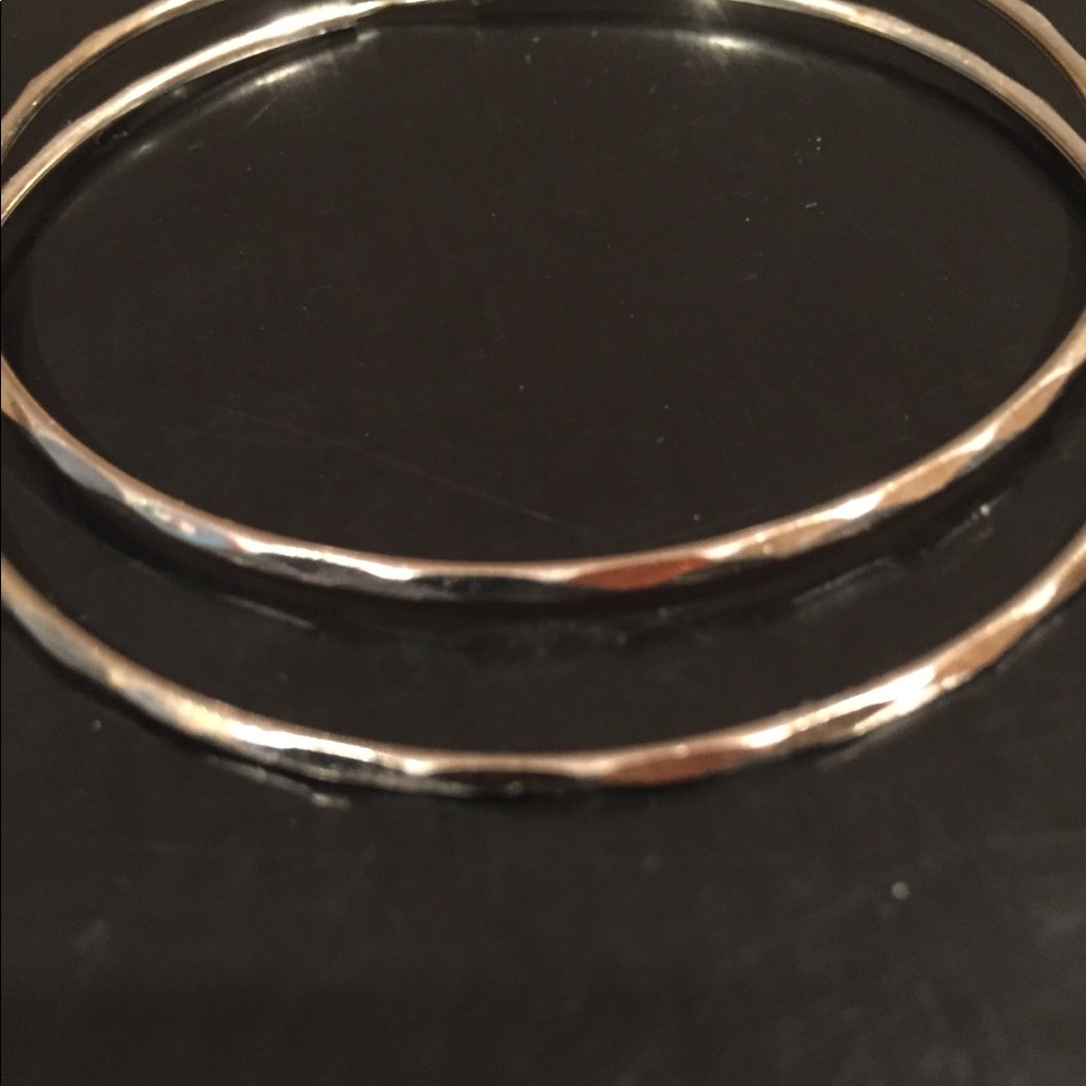 14k White Gold Hoop Earrings 2 1/2 inch diameter